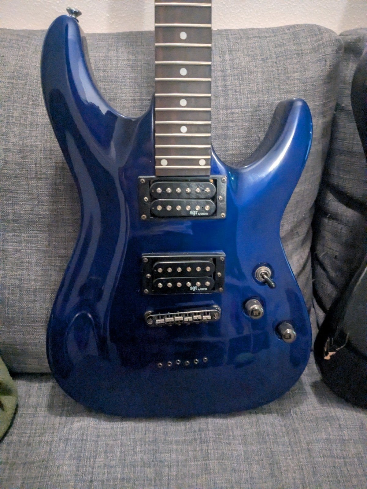Schecter SGR C-1 Blauw - Opknapper (zonder snaren), Muziek en Instrumenten, Ophalen, Gebruikt, Solid body, Overige merken