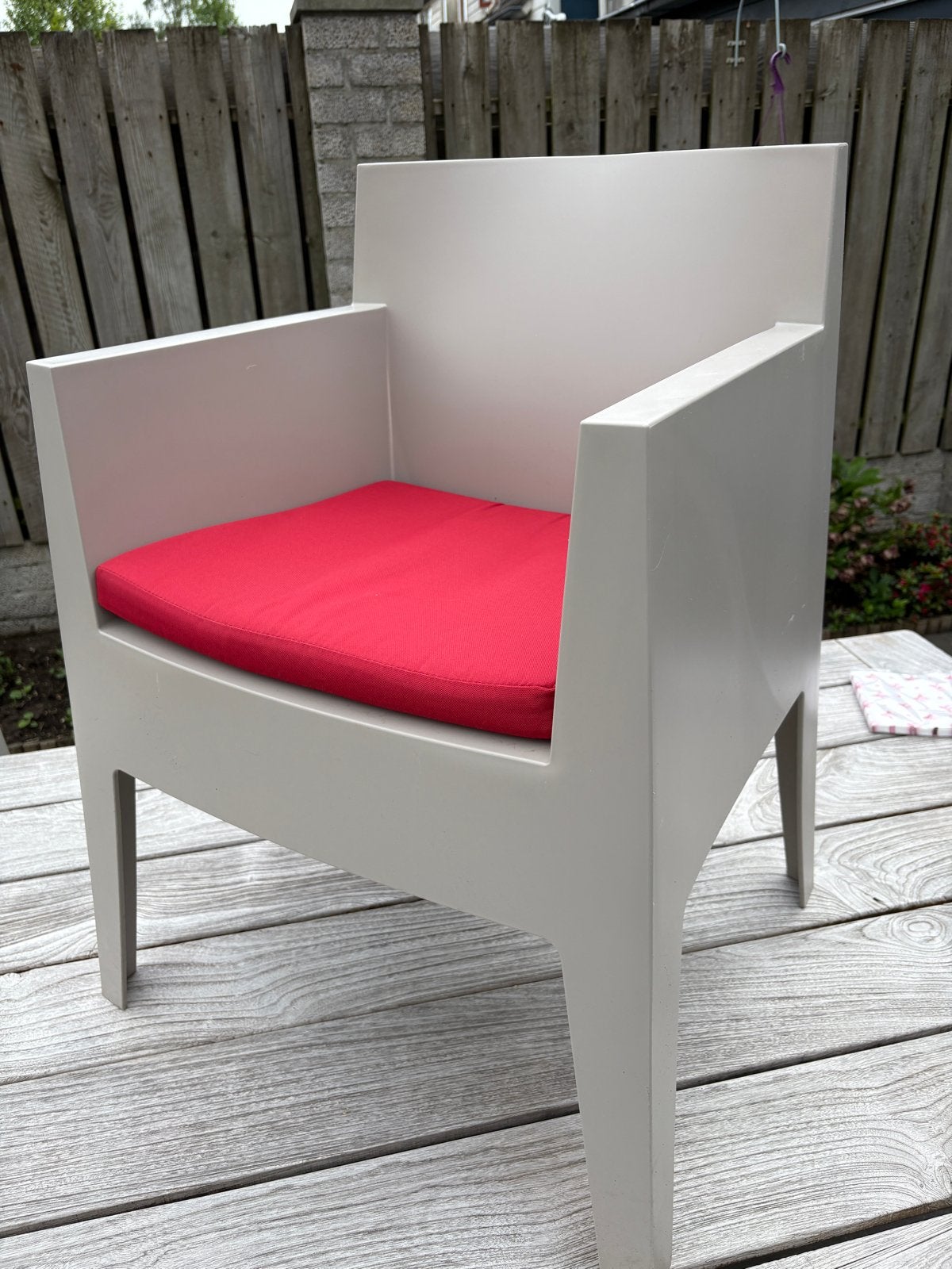 Driade Store Toy stoelen van Starck (6 stuks) + 6 kussens, Ophalen, Gebruikt, Kunststof
