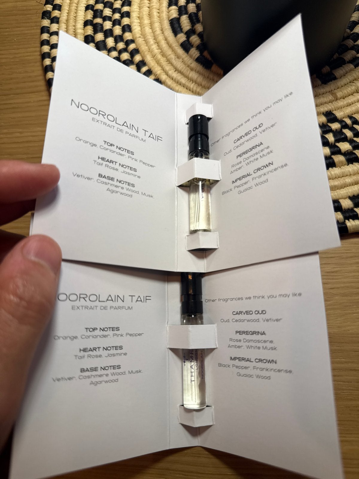 Thameen Noorolain Taif Extrait de Parfum - 2x 2ml Niche, Sieraden, Tassen en Uiterlijk, Ophalen of Verzenden, Nieuw