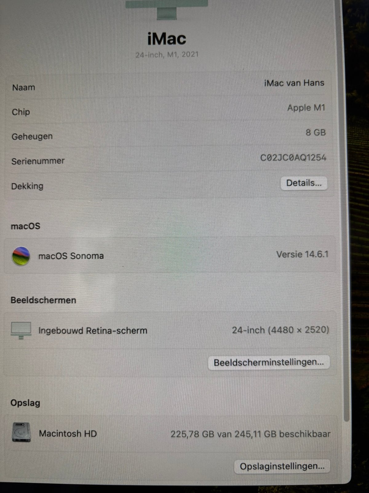 Apple Imac mintgroen, Ophalen, Zo goed als nieuw, 10 inch, Grijs