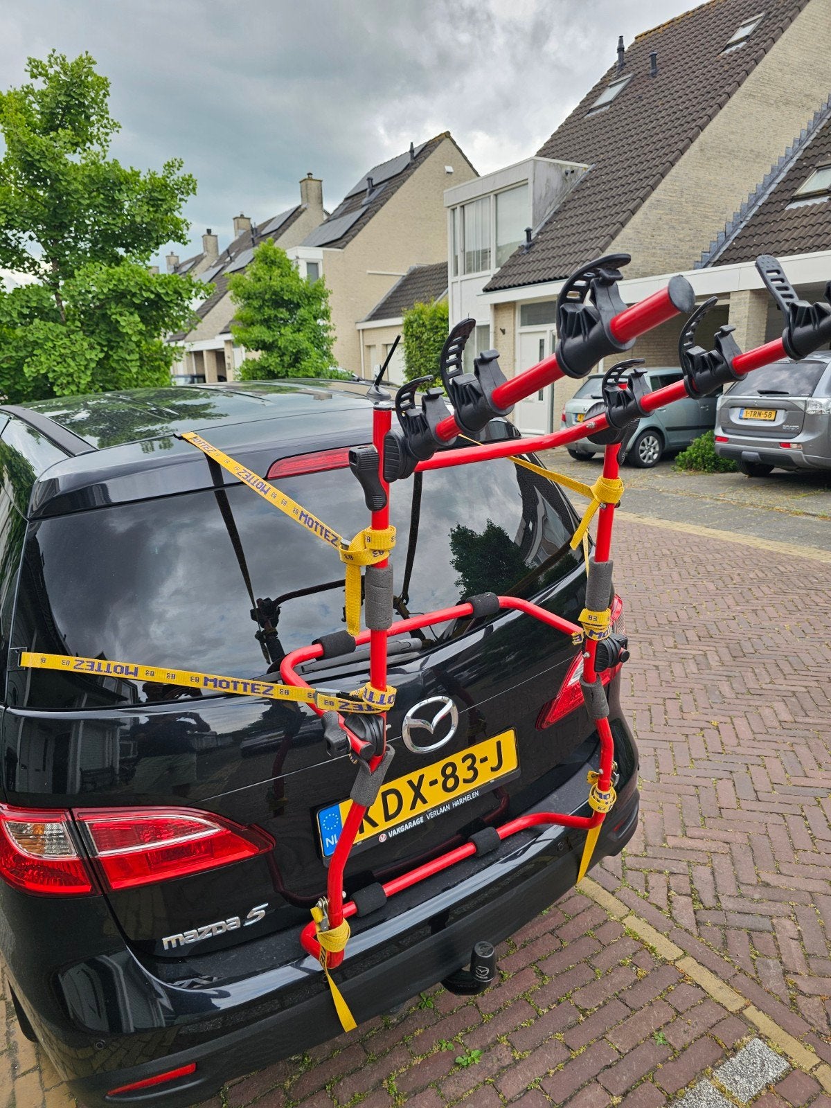 Fietsendrager voor auto's zonder trekhaak 3 fietsen, Ophalen, Zo goed als nieuw, Achterklepdrager