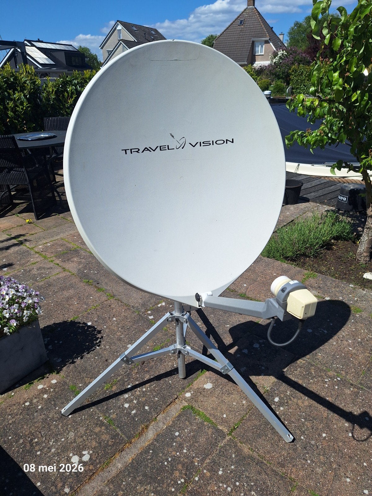 Travel Vision R6 80 Automatische Satelliet Schotel, Ophalen, Gebruikt, (Schotel)antenne, Overige merken