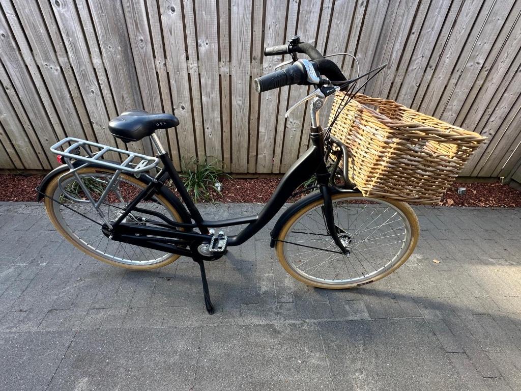Avalon damesfiets / moederfiets matzwart met transportrek, Versnellingen, Zo goed als nieuw, 50 tot 53 cm, Ophalen