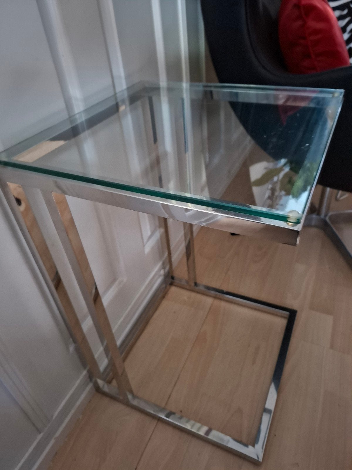 bank-/laptoptafel, Huis en Inrichting, Minder dan 55 cm, Gebruikt, Glas, Modern