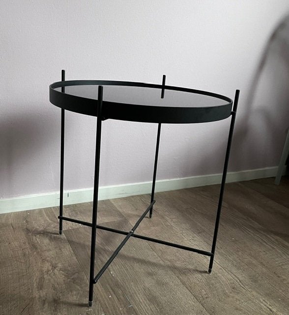 Bijzettafeltje Zuiver Cupid, Huis en Inrichting, Minder dan 55 cm, Gebruikt, Rond, Glas
