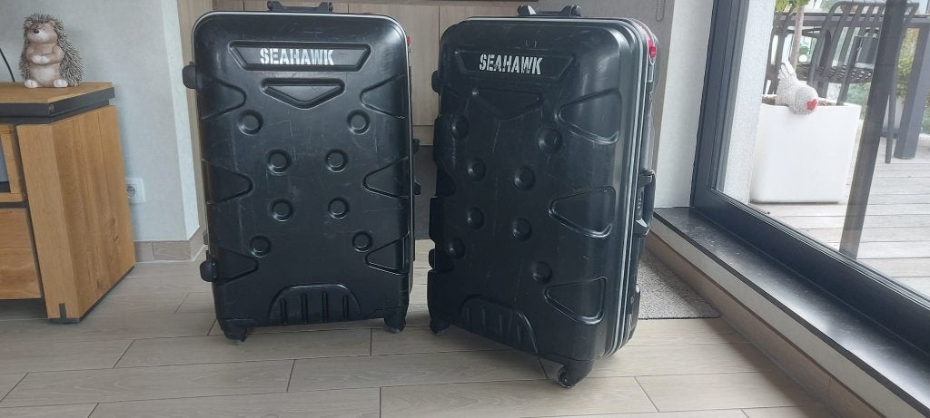 reiskoffers Mendoza Seahawk 2 stuks, Sieraden, Tassen en Uiterlijk, Ophalen, Gebruikt, Hard kunststof, 45 tot 55 cm