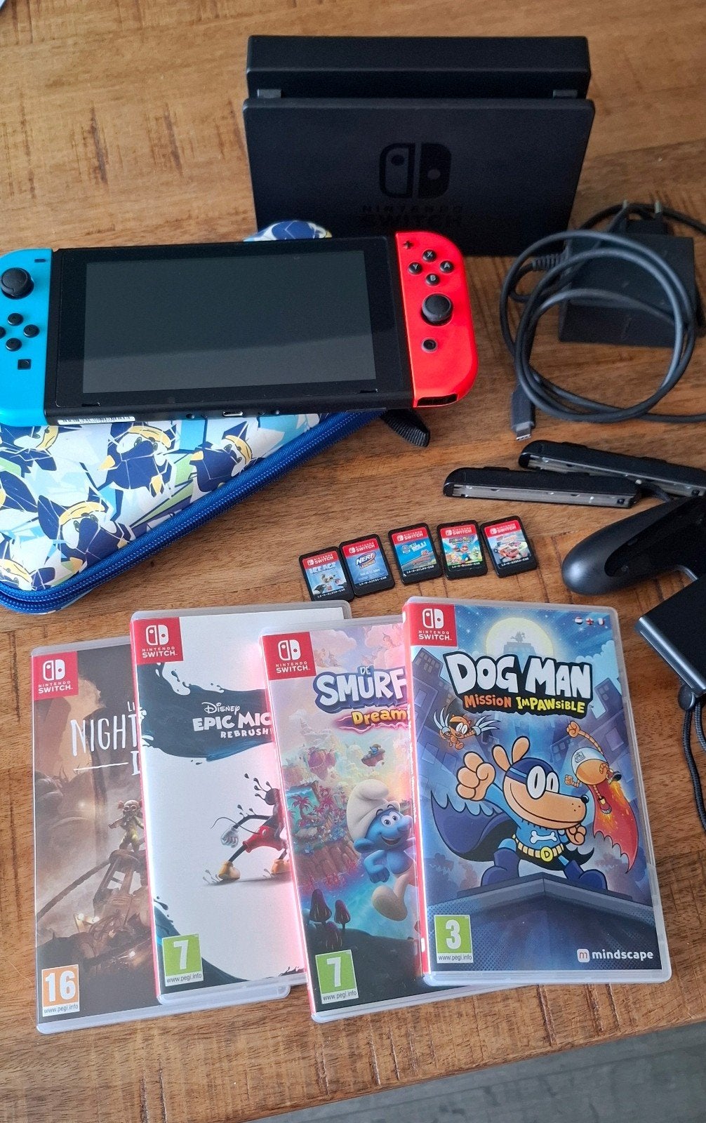 Nintendo Switch 1 compleet + 9 spellen ,Weinig gebruikt, Spelcomputers en Games, Spelcomputers | Nintendo Switch, Zo goed als nieuw