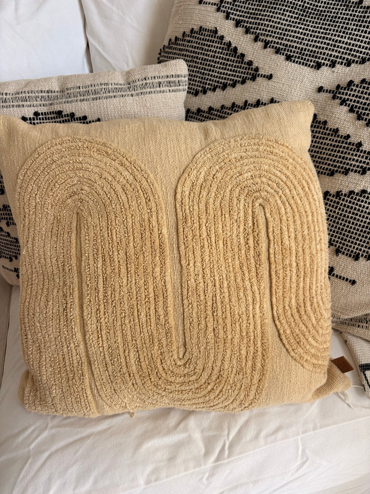 Nieuw Zusss sierkussen met patroon, Zusss, Inclusief binnenkussen, Beige, Vierkant
