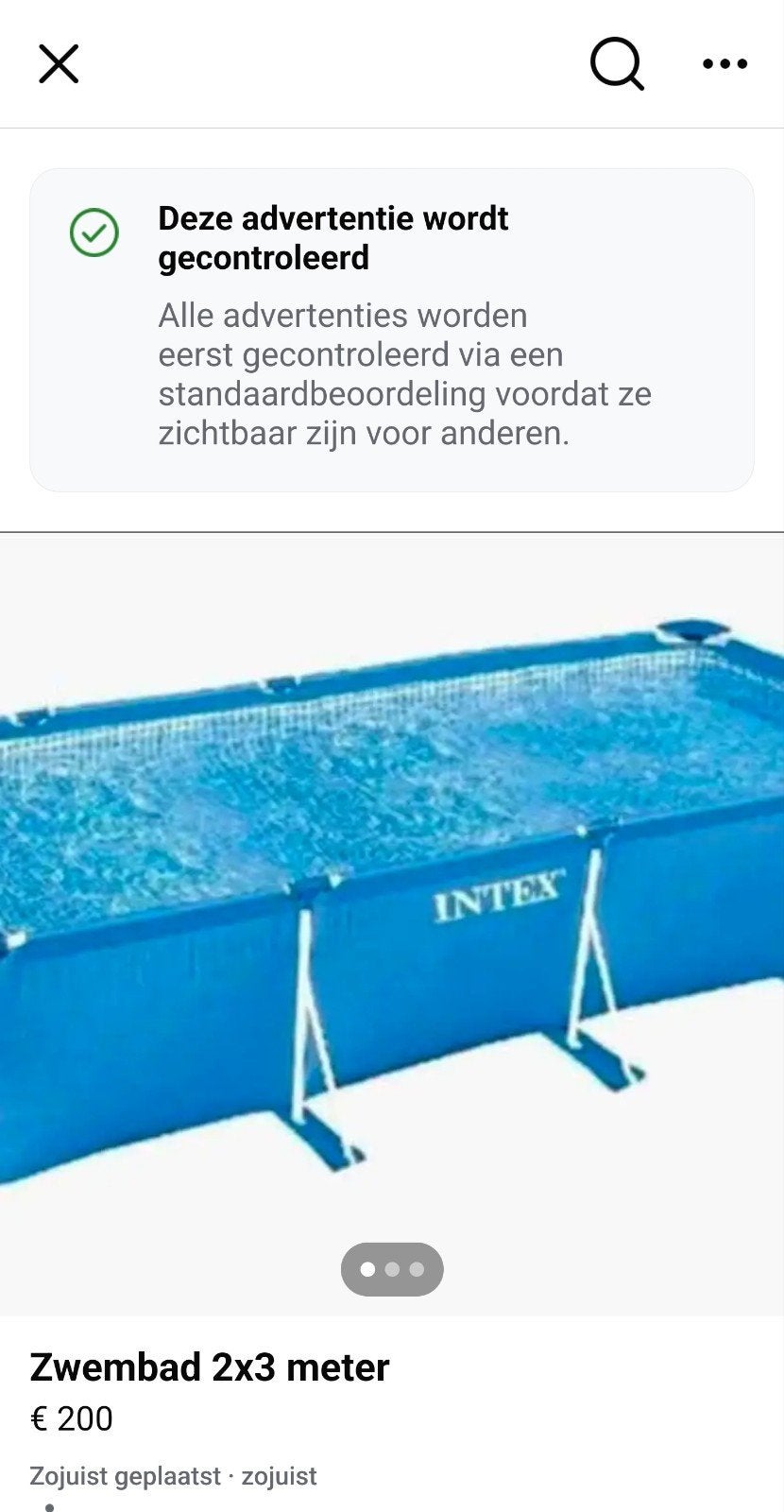 Compleet zwembad 3x2 mtr met alles erop en eraan, Ophalen, 80 tot 120 cm, 300 cm of meer, Zo goed als nieuw