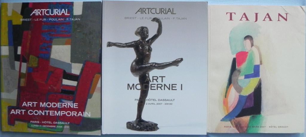3 Franse veilingcatalogi Tajan en Artcurial, Ophalen of Verzenden, Gelezen