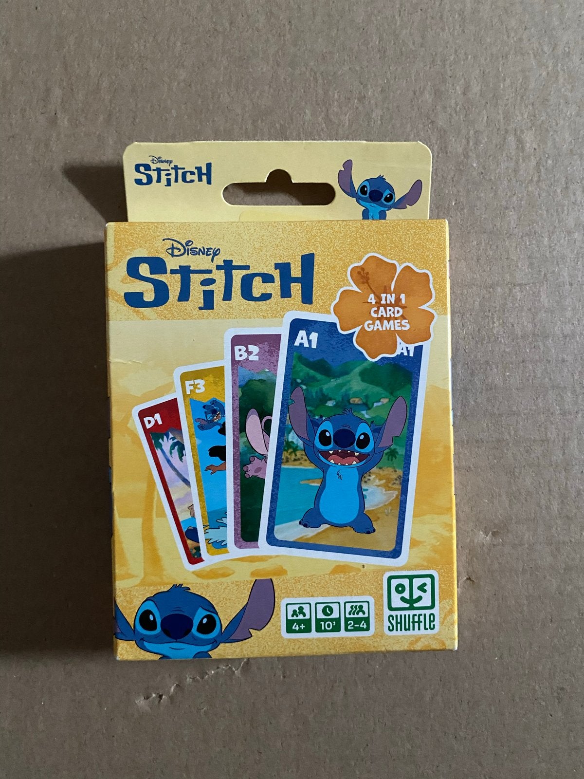 Disney Stitch 4-in-1 Kaartspellen - Nieuw in verpakking, Drie of vier spelers, Ophalen of Verzenden, Nieuw
