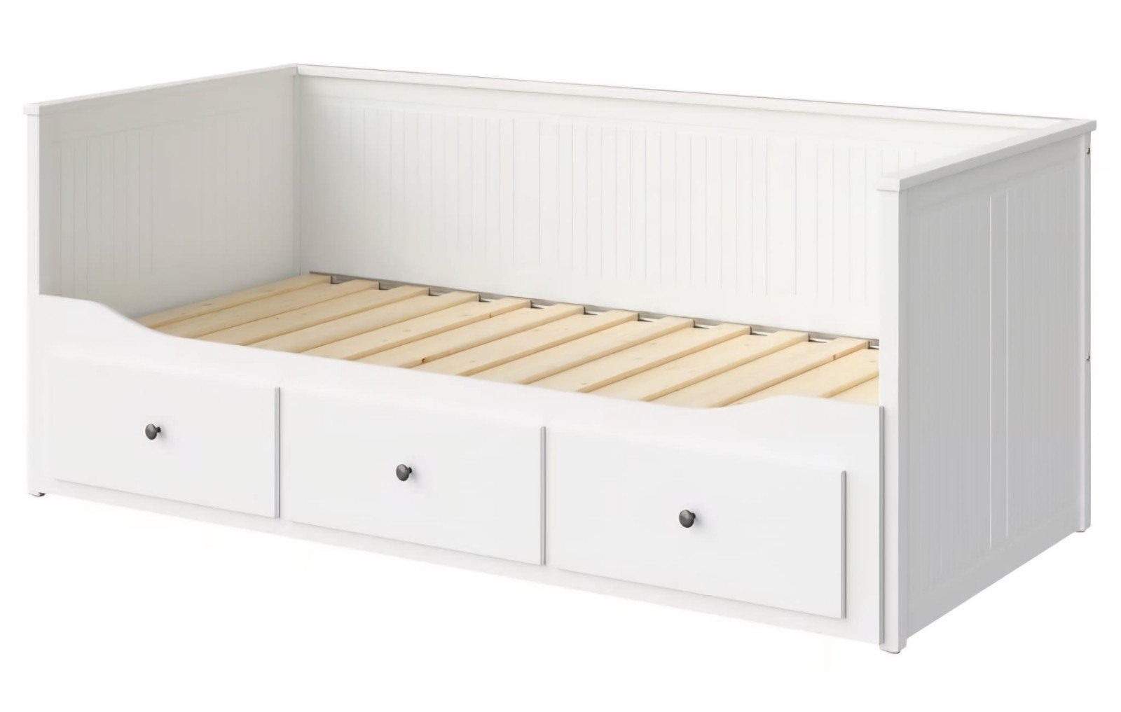 HEMNES BED €75
Day-bed frame with 3 drawers, white, 80x200 c, Ophalen, Gebruikt, Wit, Tweepersoons