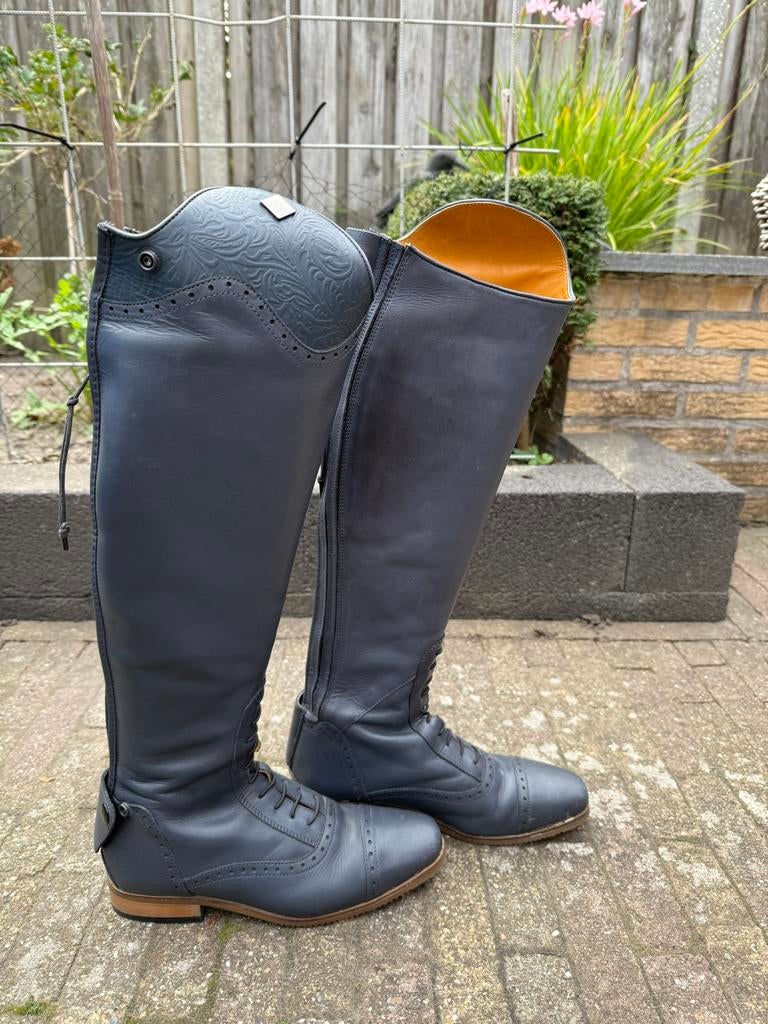 Blauwe paardrijlaarzen, Ophalen of Verzenden, Zo goed als nieuw, Dressuur, Schoeisel