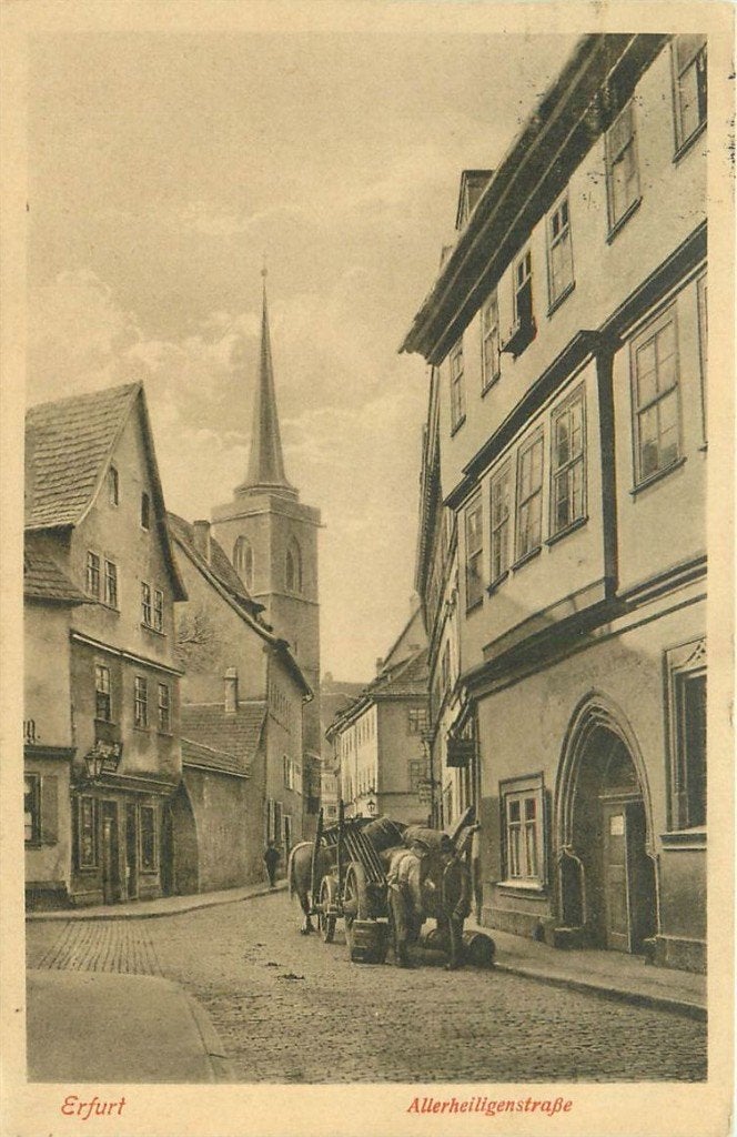 379-073-013 Erfurt Allerheiligenstrasse, Verzenden, Voor 1920, Duitsland