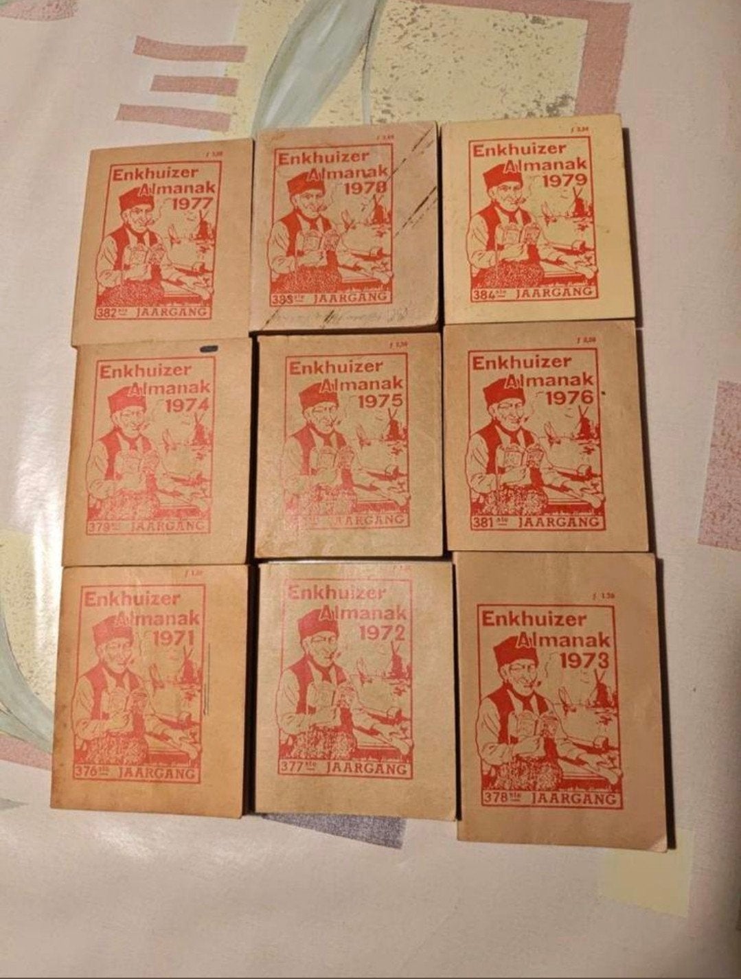 Serie Enkhuizer Almanakken, jaargang 1971 t/m 1979, Ophalen of Verzenden, Gelezen, Overige typen