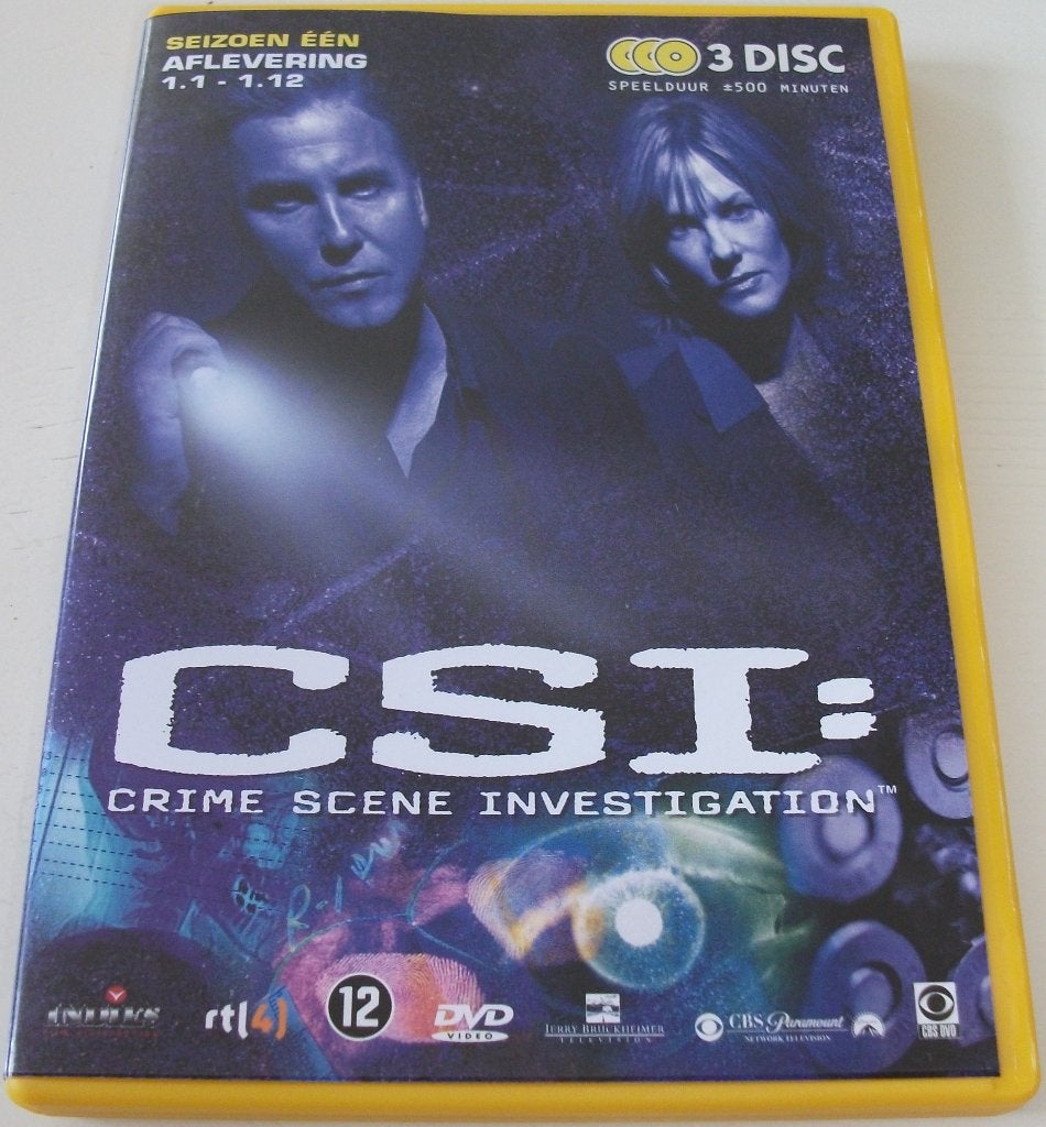 Dvd *** CSI *** 3-Disc Boxset Seizoen 1 Afl. 1 - 12, Engels, Seizoen 1, Misdaad, Nederlands