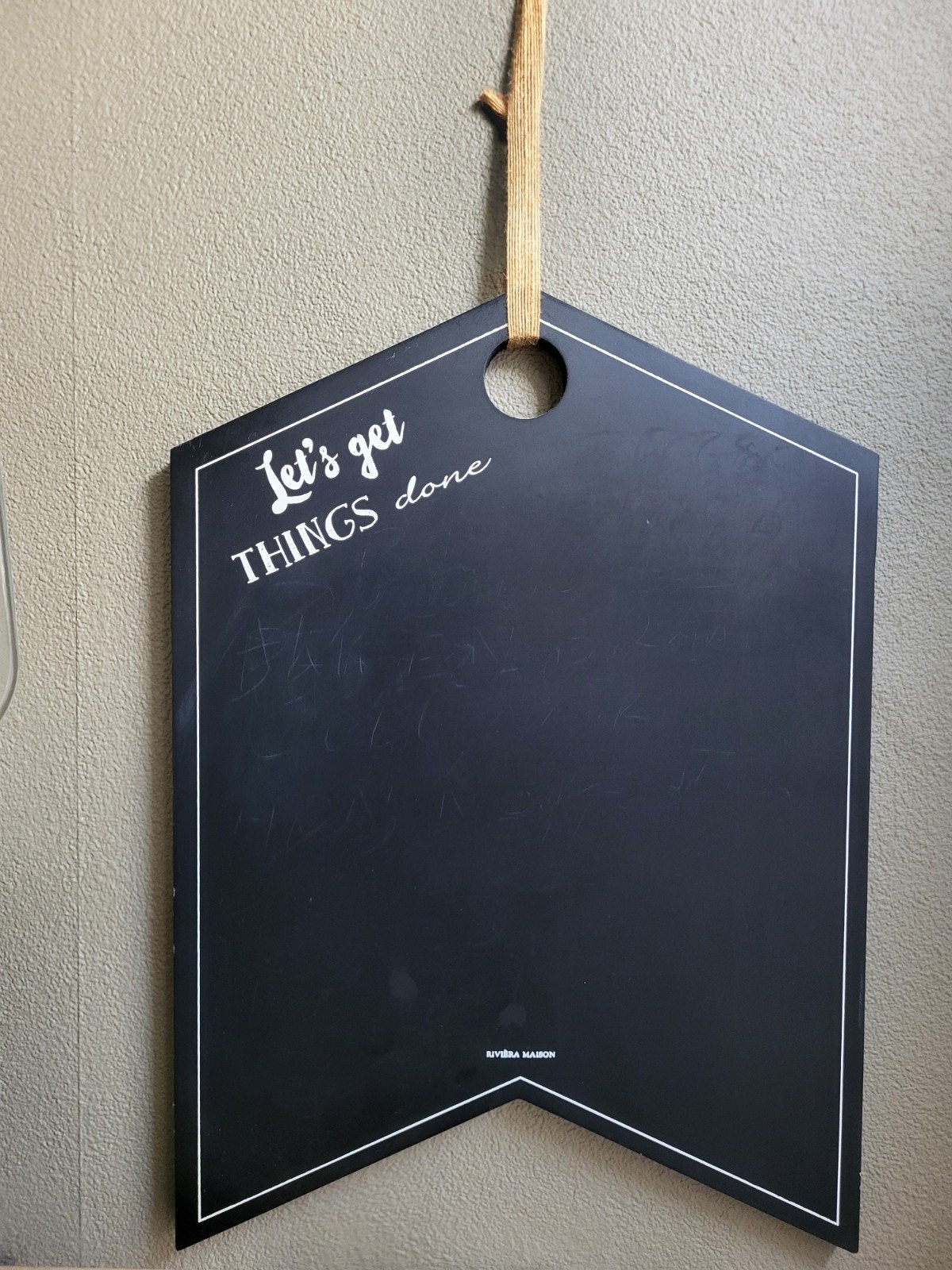 Riviera Maison krijtbord 'Let's get THINGS done', Hout, Ophalen of Verzenden, Landelijk, Gebruikt