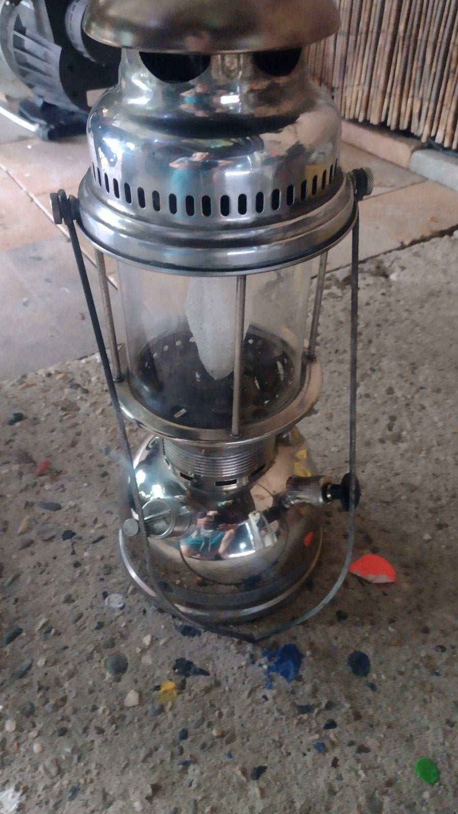 Vintage Hipolito H-502 Automatische Petroleumlamp, Ophalen of Verzenden