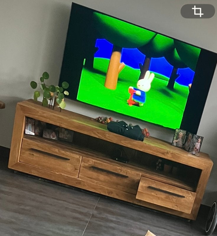 Tv meubel, Ophalen, 150 tot 200 cm, Zo goed als nieuw, Minder dan 100 cm