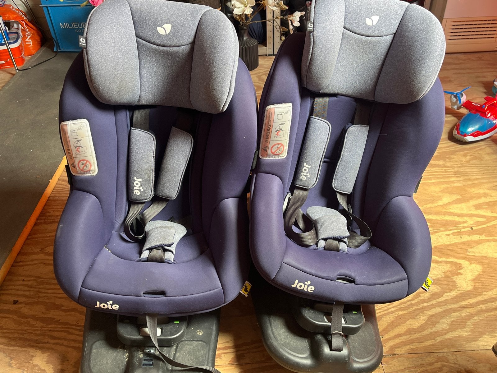 Joie i-Anchor Advance autostoel met i-Base Advance (2 stuks), Gebruikt, 0 t/m 18 kg, Verstelbare rugleuning, Isofix