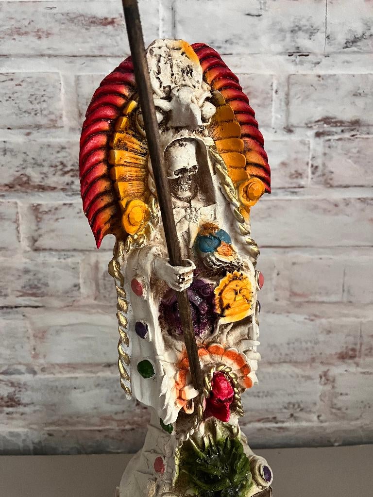 Santa Muerte Azteca beeld, Ophalen of Verzenden, Nieuw, Beeld(je), Overige religies