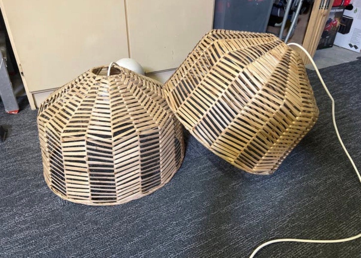 Set van 2 lampenkappen, Ophalen, Overige materialen, Minder dan 50 cm, Zo goed als nieuw