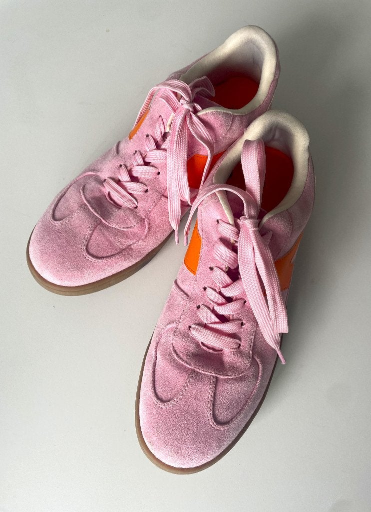 Posh sneakers laag, rose met oranje accent, Ophalen of Verzenden, Roze, Posh, Sneakers of Gympen