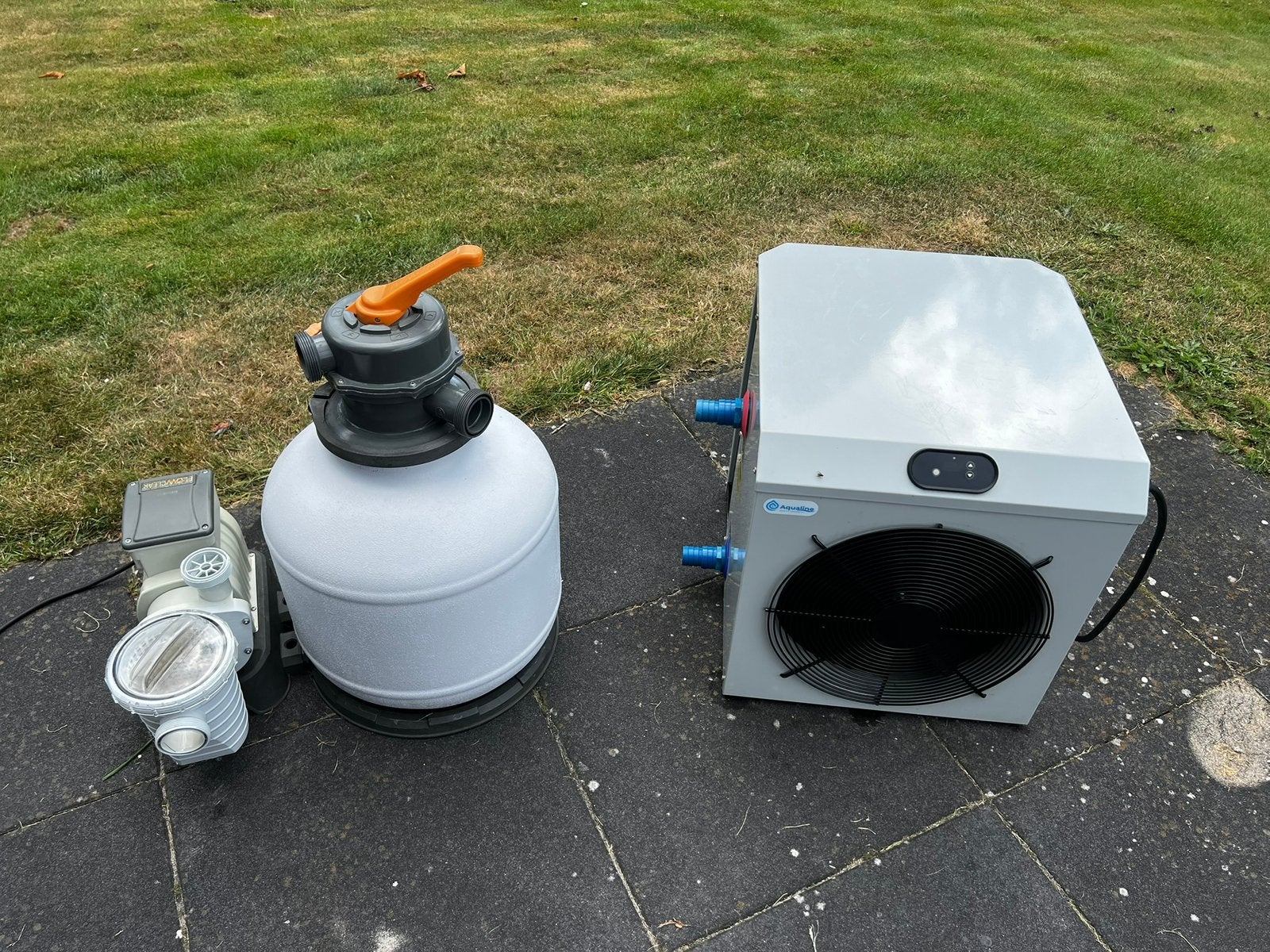 Complete set zwembad zandfilterpomp en warmtepomp, Ophalen, Zo goed als nieuw, Verwarming