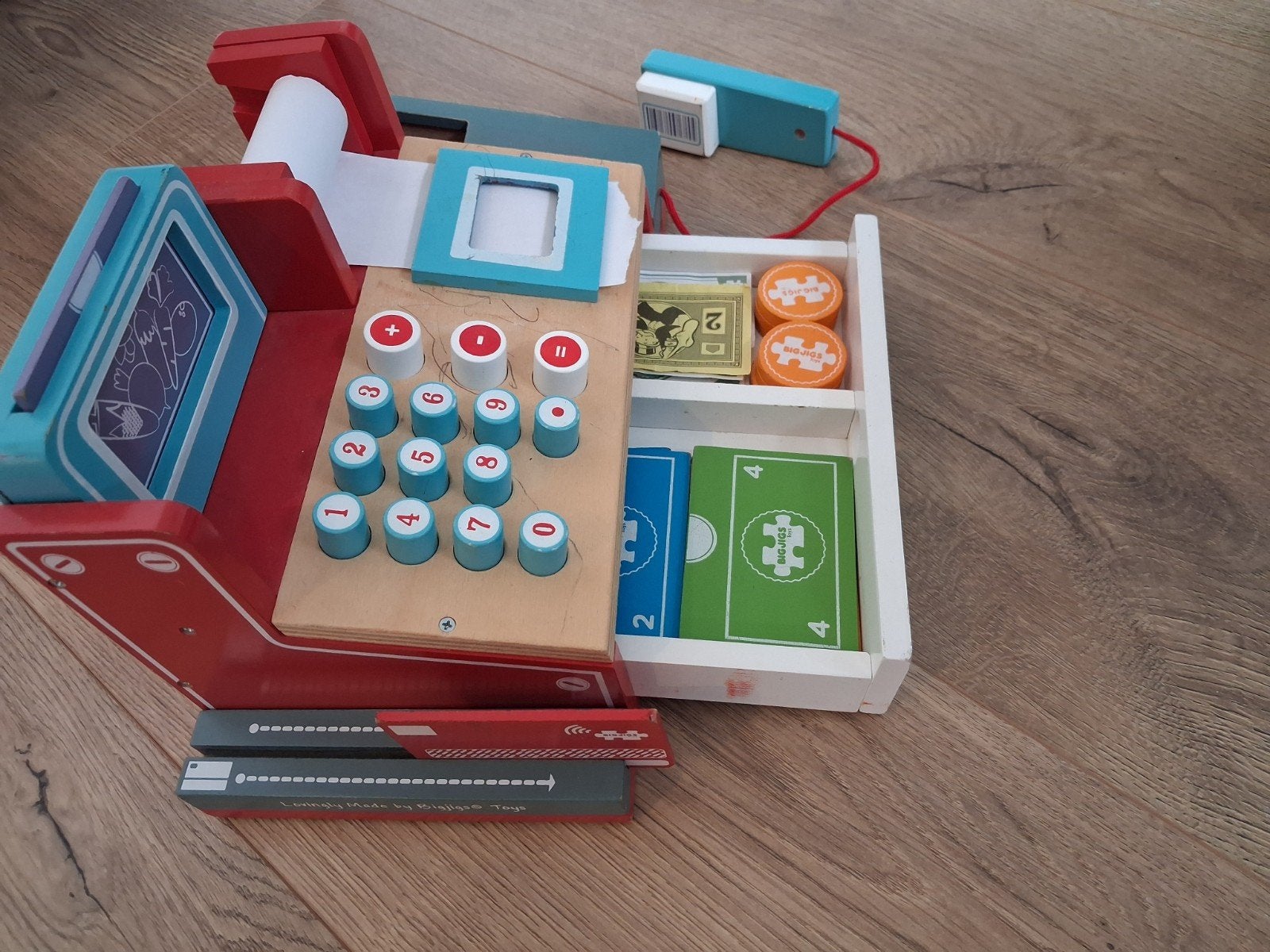 Houten Kassa Speelgoed met Accessoires, Ophalen of Verzenden, Zo goed als nieuw, Rekenen