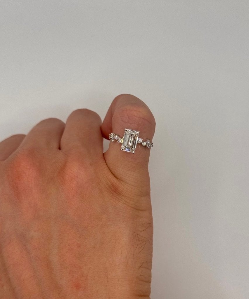 zeldzame ring 2.19ct diamant 14k goud verlovingsring !, Nieuw, Ophalen of Verzenden, 17 tot 18, Dame