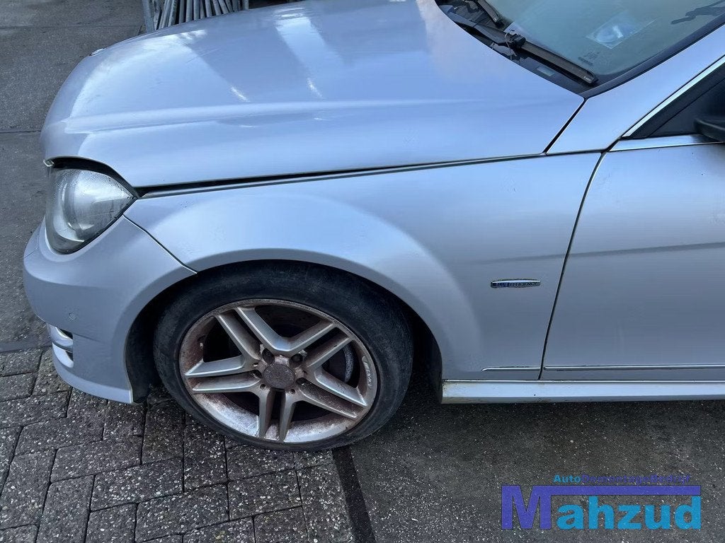 MERCEDES C KLASSE W204 zilver 775 Links voorscherm 2011-2013, Gebruikt, Mercedes-Benz AG, Mercedes-Benz, Voor