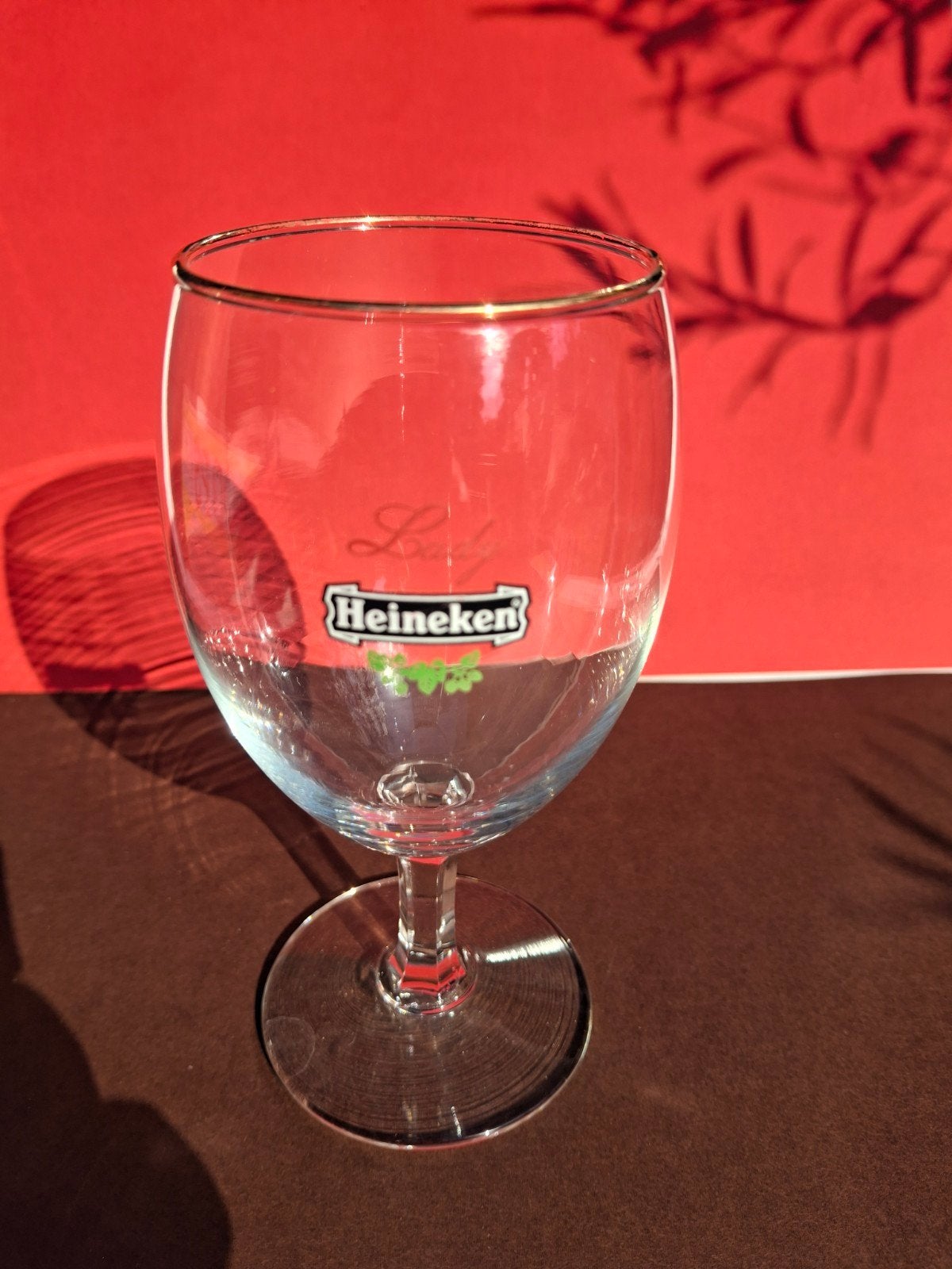bierglas lady Heineken, Ophalen of Verzenden, Zo goed als nieuw, Glas of Glazen, Heineken