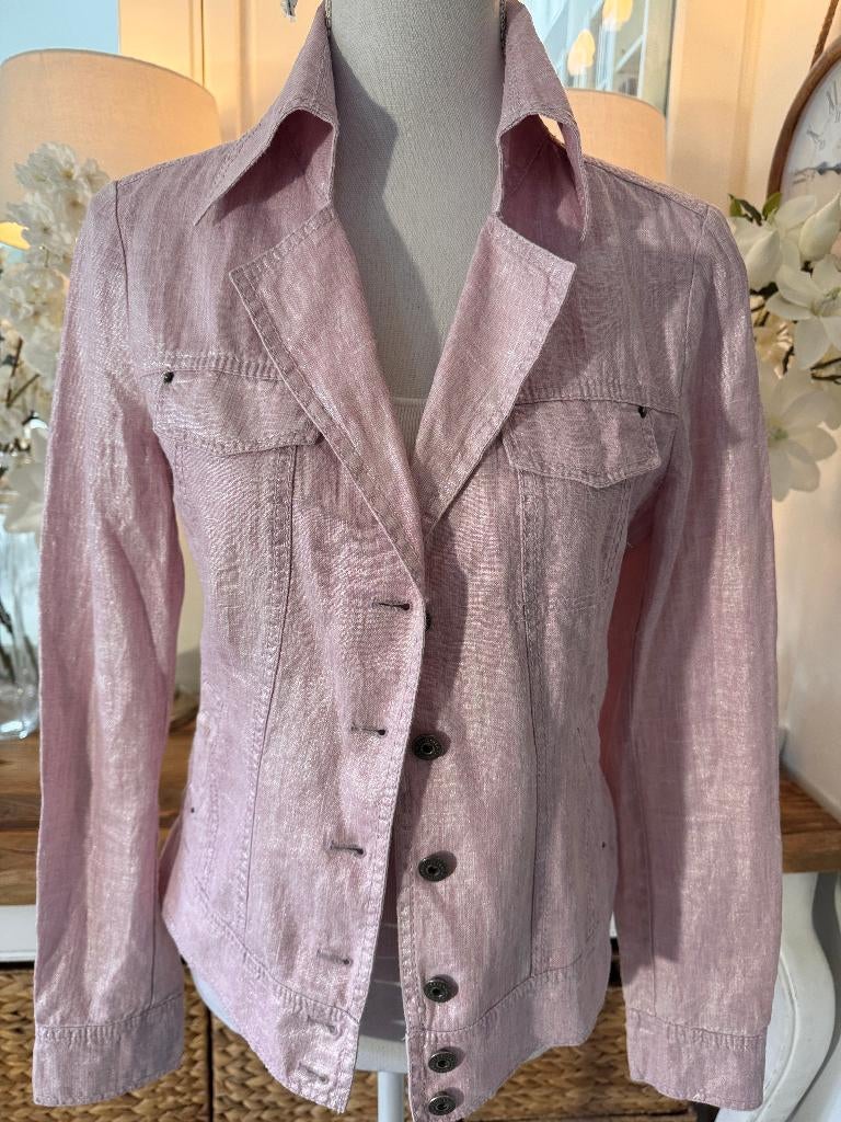 Roze-Zilver, lichtglanzende blazer Bandolera, 38/M, nieuw., Verzenden, Nieuw, Maat 38/40 (M), Roze