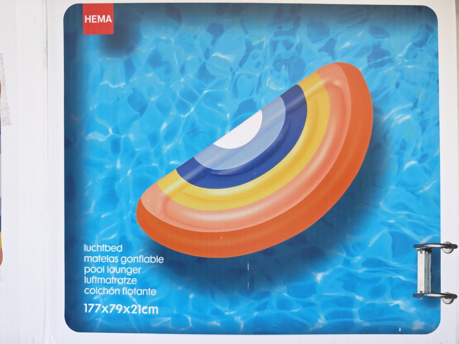 HEMA LUCHTBED REGENBOOG - 177x79x21cm, Ophalen of Verzenden, Zo goed als nieuw