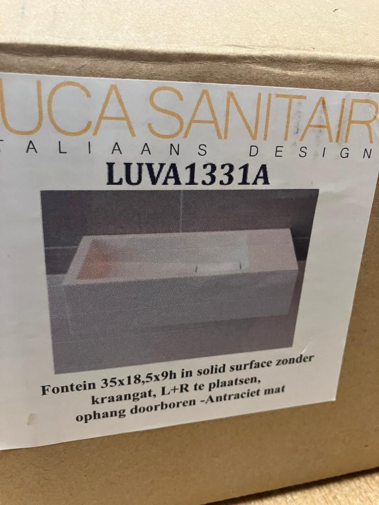Luca design fontein solid surface, Ophalen of Verzenden, Nieuw, Wastafel