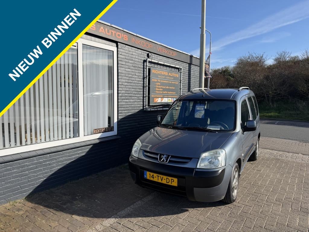 Peugeot Partner mpv 1.6-16V XT apk 2-27 (bj 2007), Auto's, 1229 kg, Stof, Zwart, Metallic lak