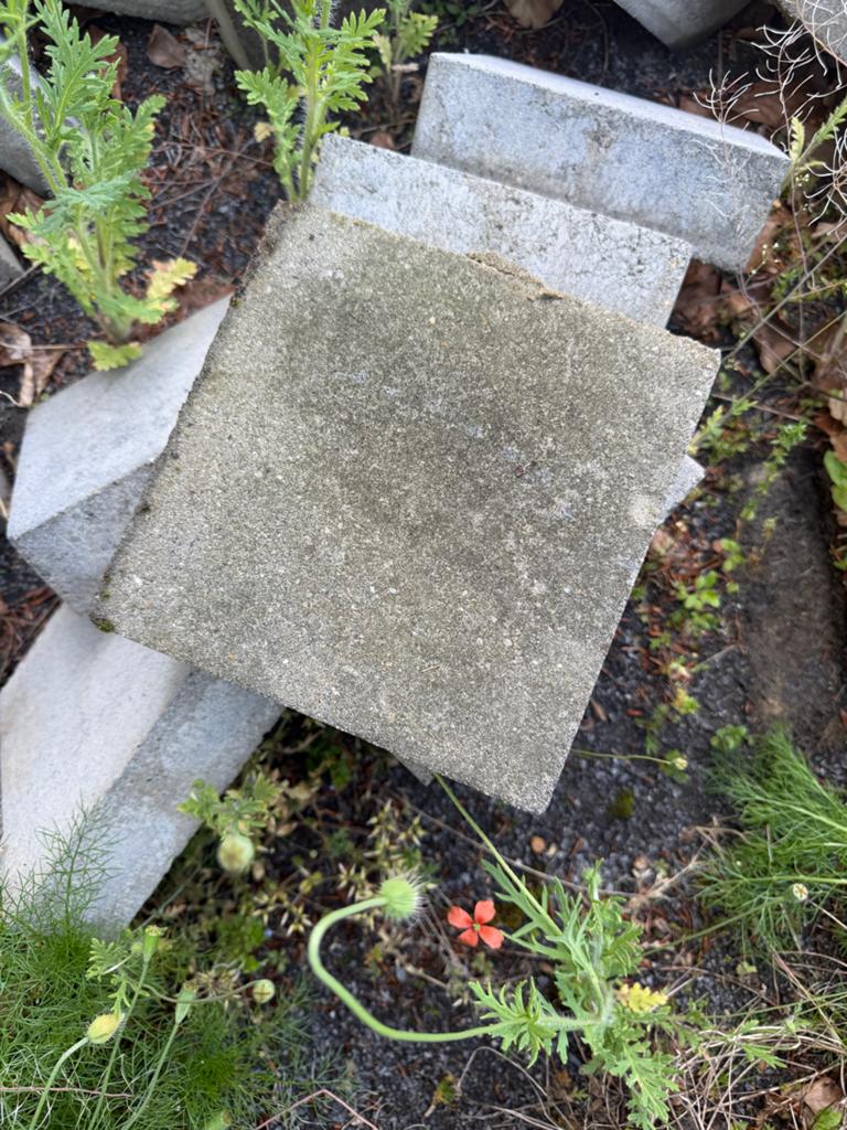 Gebruikte betonnen terrastegels/klinkers gratis af te halen., Gebruikt, Ophalen of Verzenden, 10 m² of meer, Beton