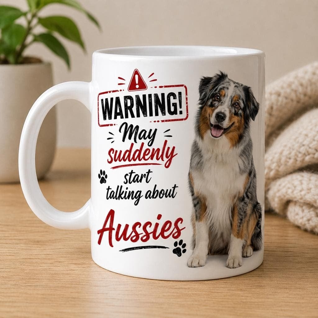 Australian Shepherd Warning Mok, Verzenden, Nieuw