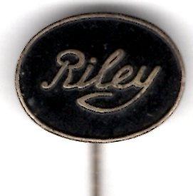 Riley zwart op zilverkleurig brommer speldje ( C_205 ), Verzenden, Zo goed als nieuw, Transport, Speldje of Pin