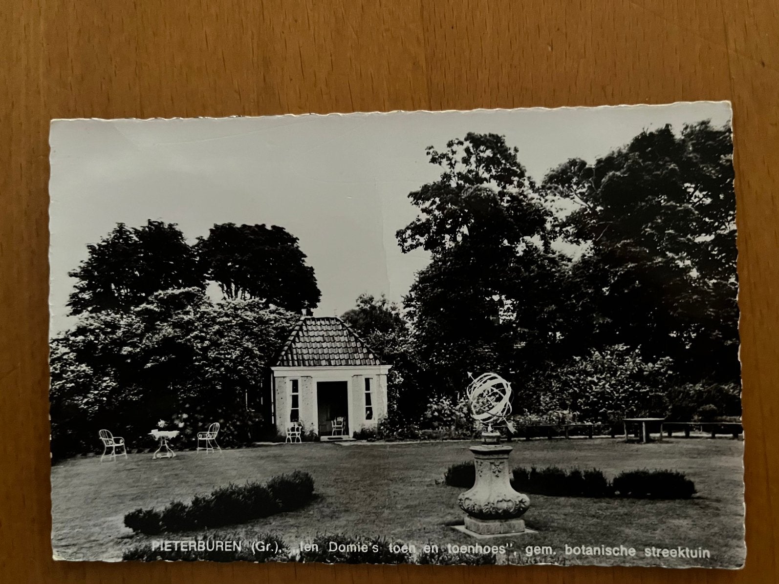 Groningen ansichtkaart, Pieterburen botanische streektuin, Ophalen, 1940 tot 1960, Ongelopen, Groningen