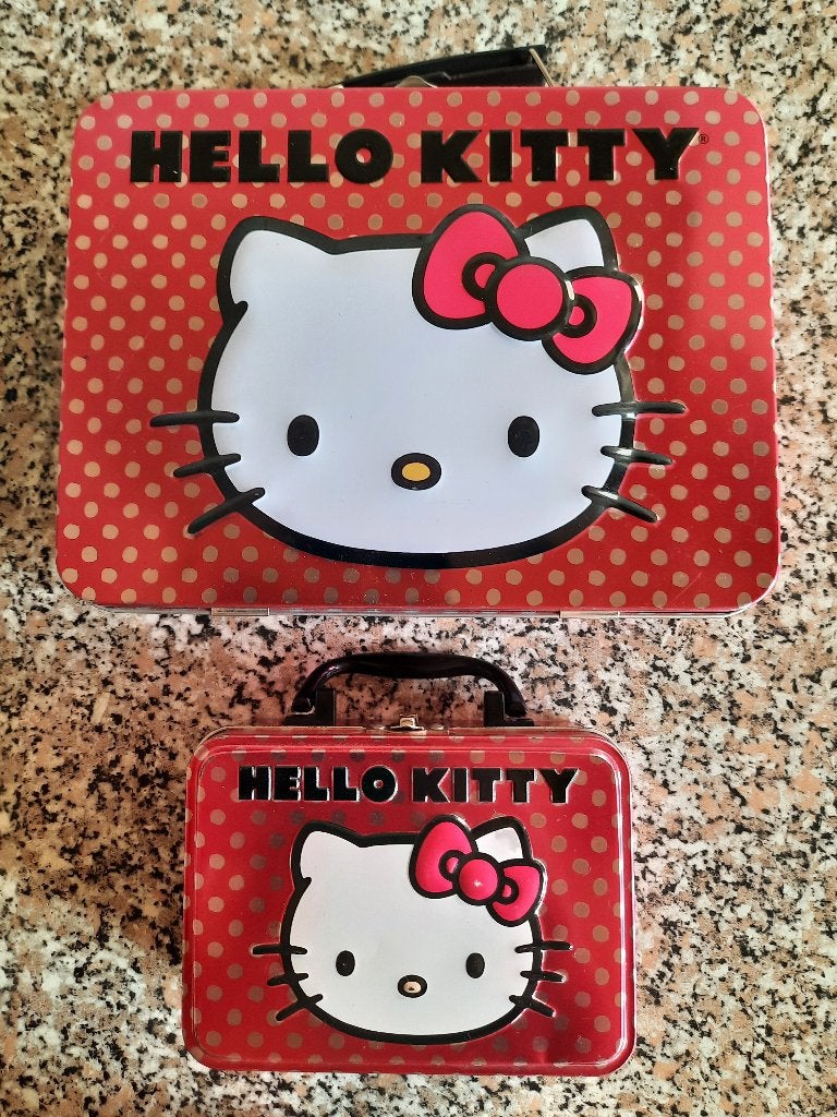 Twee Hello Kitty metalen koffertjes - met tasje gratis, Ophalen of Verzenden, Zo goed als nieuw