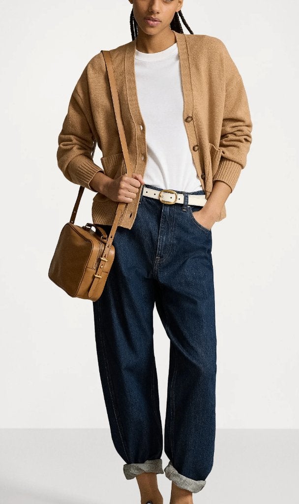 Polo Ralph Lauren prachtig camel vest wol/cashmere mt L/M, Kleding | Dames, Maat 38/40 (M), Polo Ralph Lauren, Bruin, Verzenden