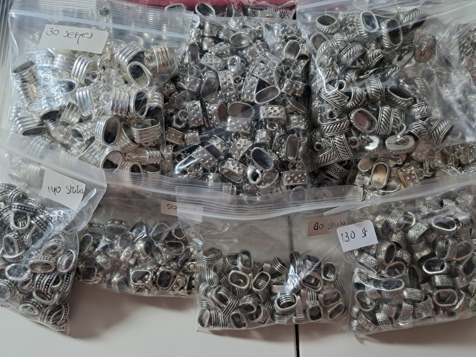 Diverse eindkapjes en schuifkralen voor sieraden maken, Hobby en Vrije tijd, Kralen en Sieraden maken, Ophalen of Verzenden, Zo goed als nieuw