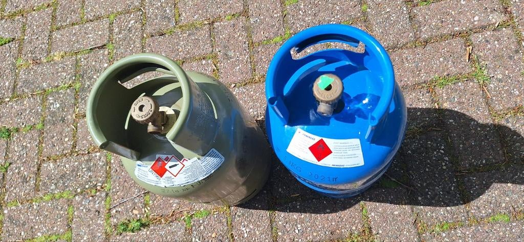 2 lege gasflessen, Caravans en Kamperen, Ophalen