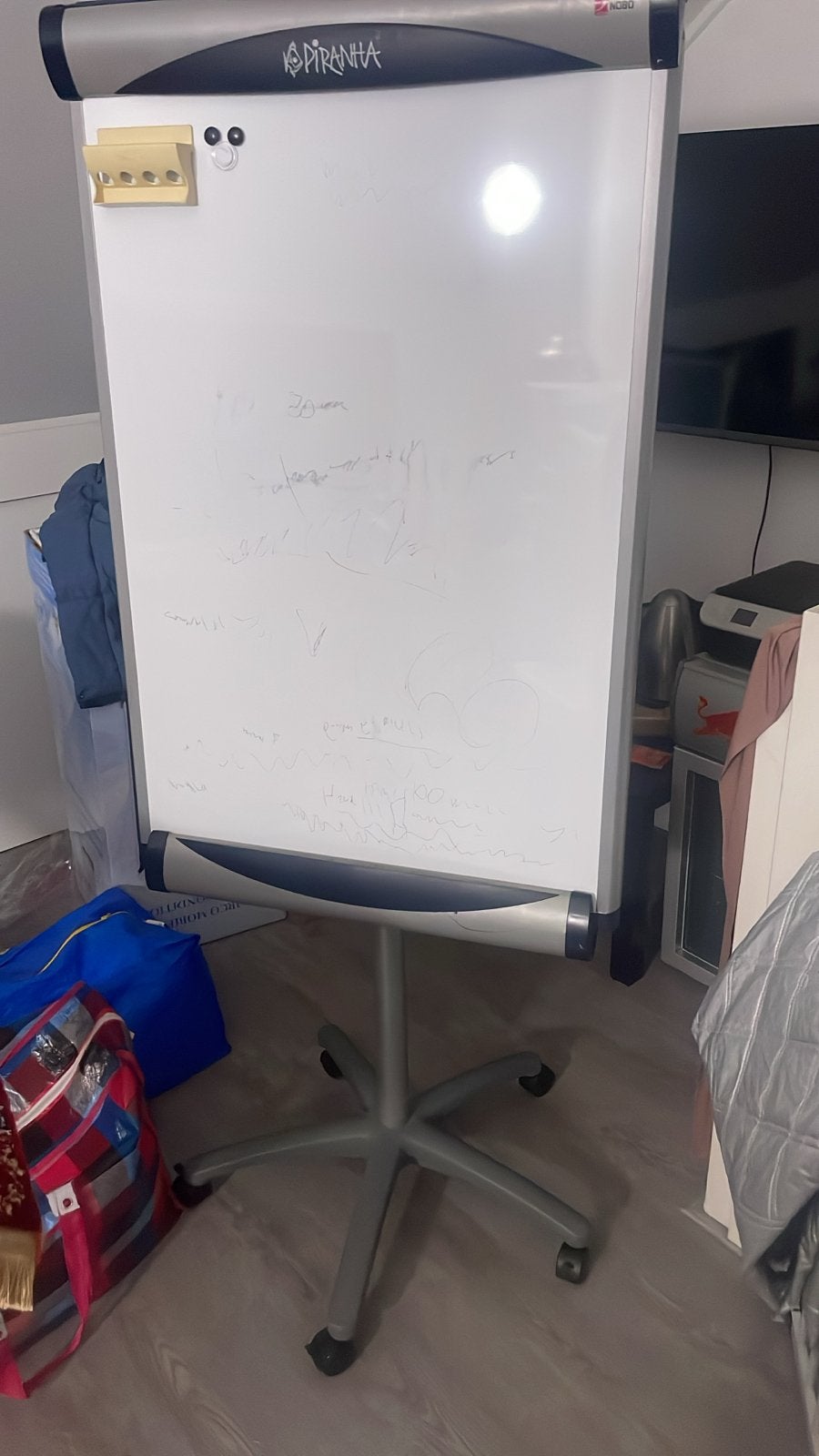 Whiteboard op wielen, Ophalen, Mobiel, Gebruikt, Whiteboard