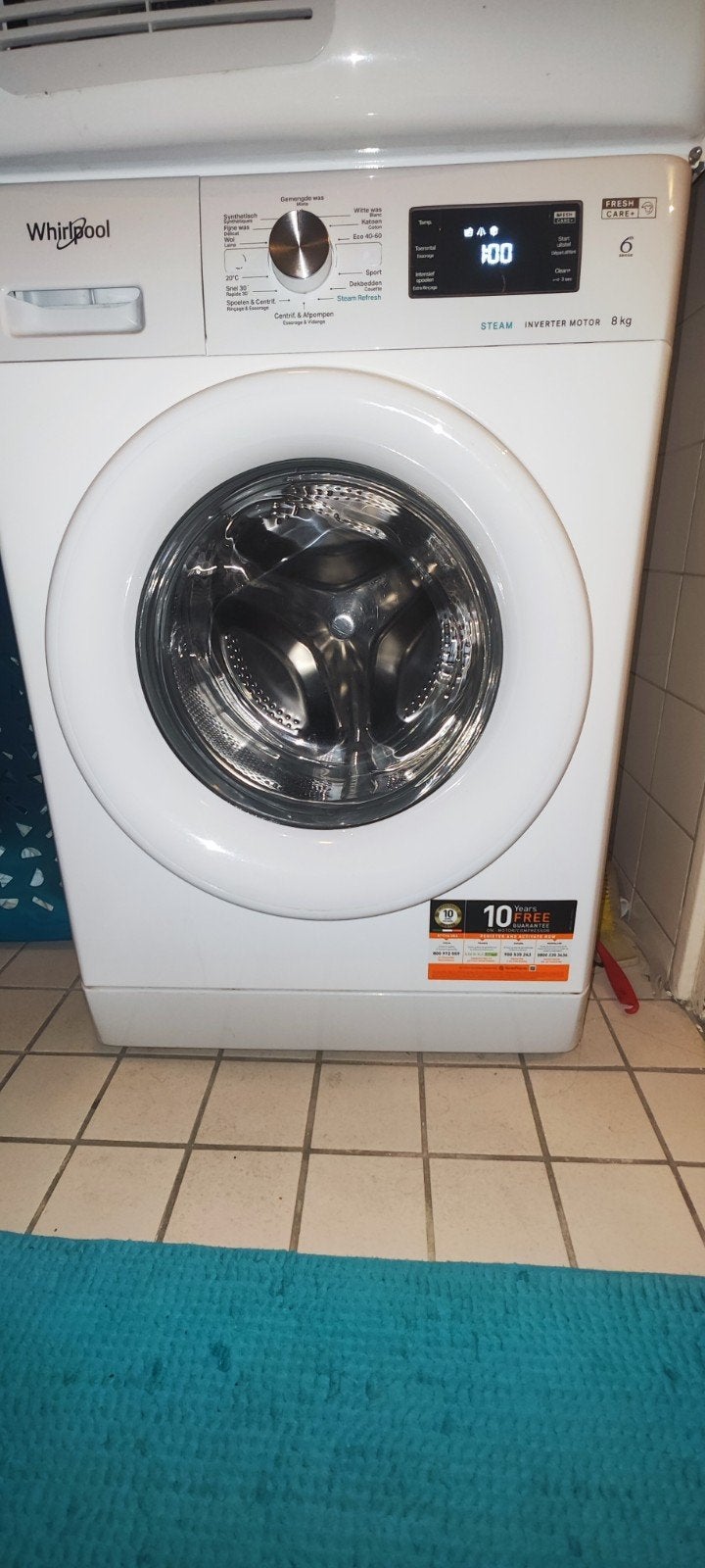 Whirlpool Condensdroger en wasmachine 10+7kg - Gebruikt, Witgoed en Apparatuur, Wasdrogers, Ophalen, Gebruikt, 8 tot 10 kg, Voorlader