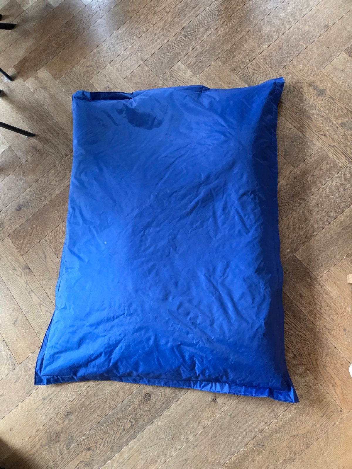 Grote blauwe zitzak - 165x125 cm, Huis en Inrichting, Ophalen, Zo goed als nieuw, Blauw, Zitzak