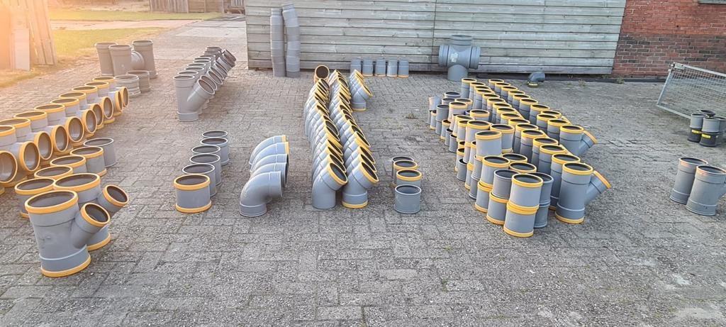 Diverse soorten en maten pvc 160, 200, 315, 400mm, Ophalen, Bochten, Pvc, Nieuw