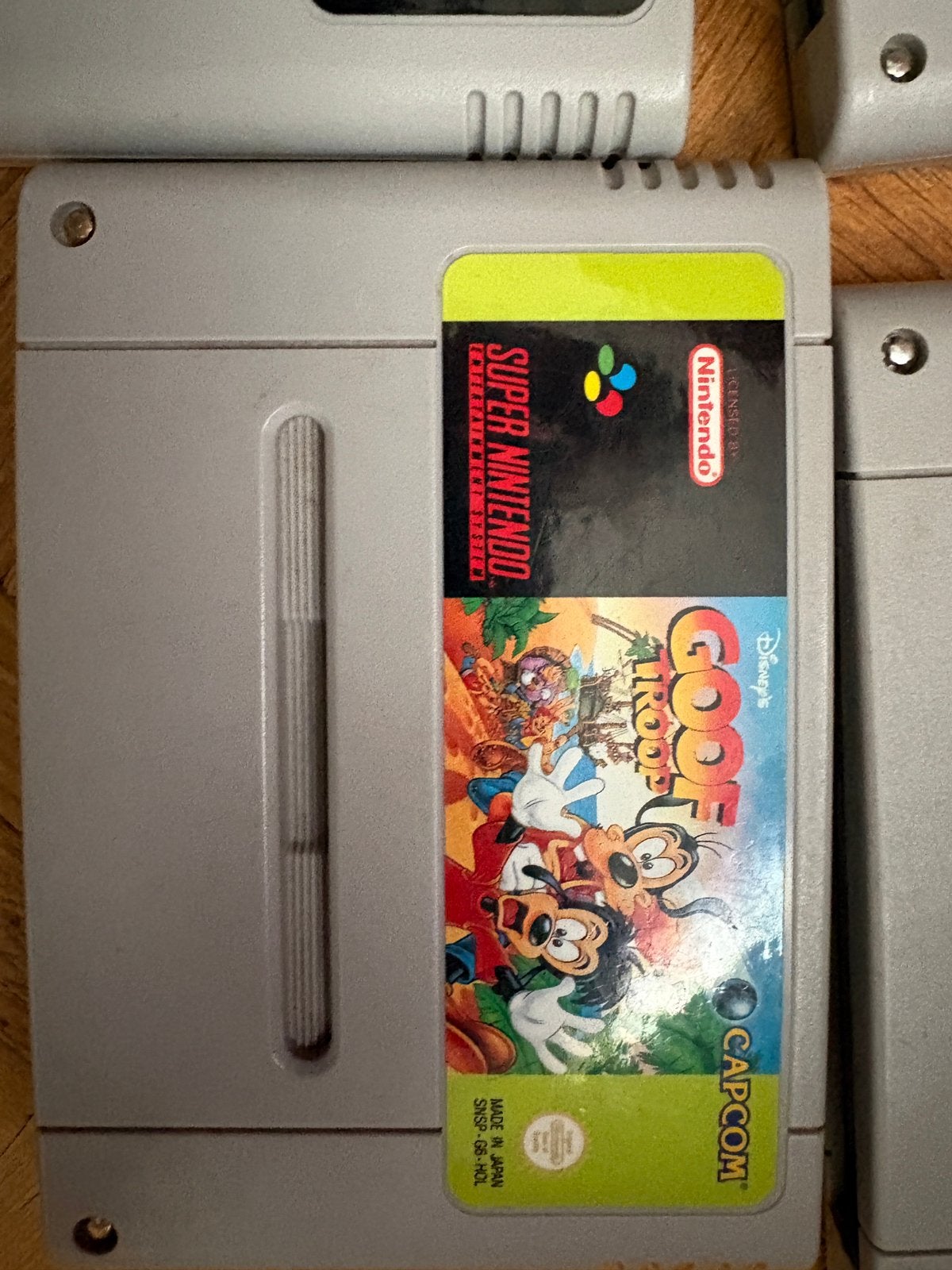 Disney's Goof Troop Super Nintendo SNES Game, Puzzel en Educatief, Gebruikt, 2 spelers, Eén computer