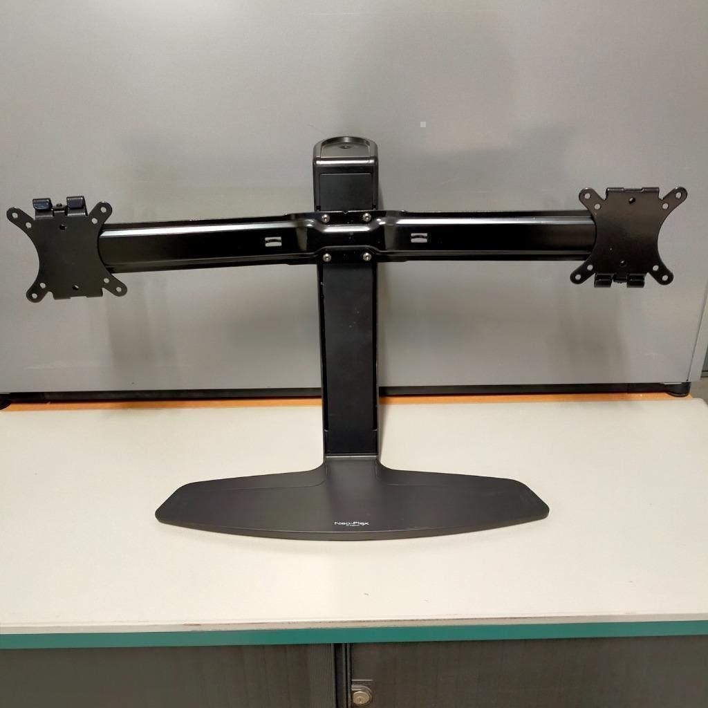 Neo-flex ergotron dubbele monitor steun ( beeldscherm tot 24, Computers en Software, Monitoren, Ophalen, Gebruikt, 101 t/m 150 Hz